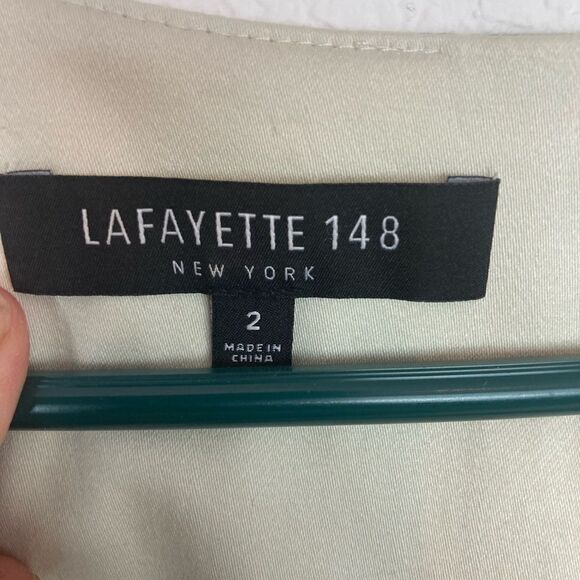 Lafayette 148 Modern Artistic Print Dress w/ back slit NWOT fully lined - Picture 8 of 11